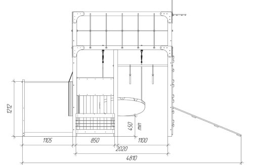 Детская площадка для дачи Савушка КУБ-1 Серый