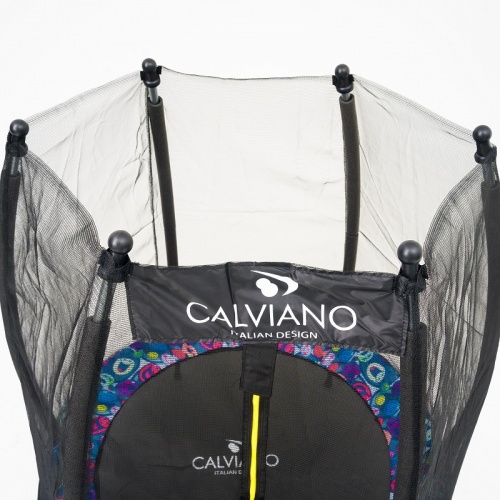 Батут на резинках с защитной сеткой Calviano 140 см 4,5ft master smile elastic band