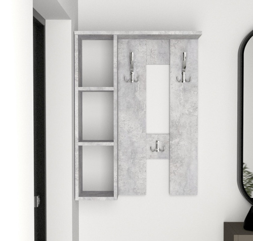 Вешалка настенная Артём-Мебель СН-100.44 бетон спаркс лайт 