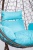 Подвесное кресло Скай 01 коричневый подушка голубой 