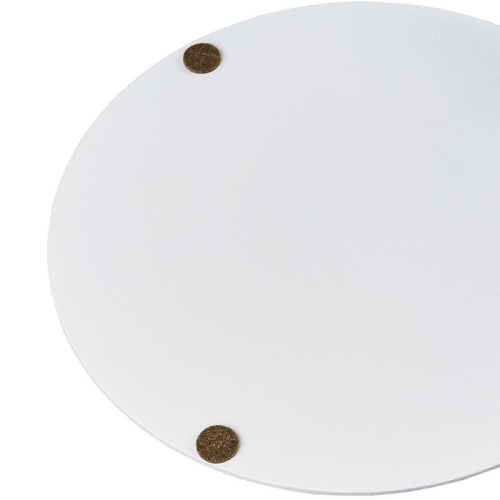 Стол приставной круглый МеталлАрт М015 белый мрамор 