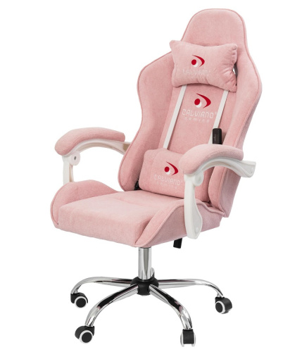 Вибромассажное кресло Calviano ASTI ULTIMATO pink fabric 