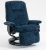 Кресло вибромассажное с пуфом CALVIANO 22 синий плюш 