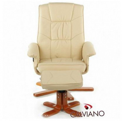 Массажное кресло CALVIANO 20 с пуфом (бежевое) 