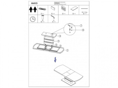 Обеденный стол SIGNAL Gucci 180x240 