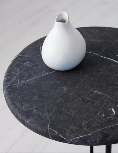 Стол приставной МеталлАрт М015 черный мрамор черный 