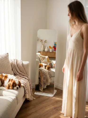 Зеркало напольное Стелла 4 белый 