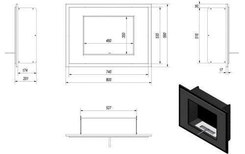 Биокамин Kratki ALPHA/ZG/TUV