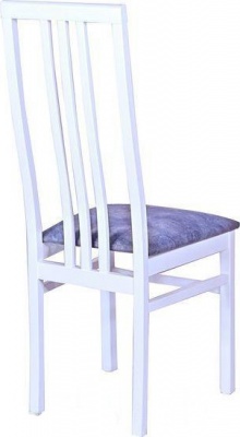 Стул МДК-82 Эмаль белая Микровелюр серый 