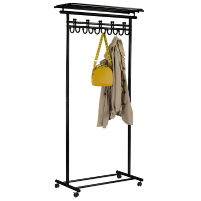 Вешалка общественная М 9 с крючками черный 