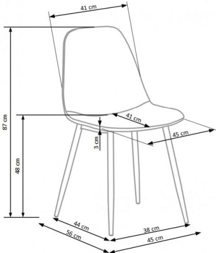 Стул HALMAR K417 бежевый черный 