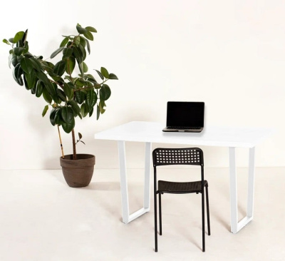 Стол Уэльс 130х80 белый металл белый 