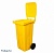 Контейнер для мусора Эдванс 120л с крышкой желтый