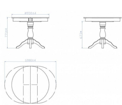 Стол Гелиос серый 