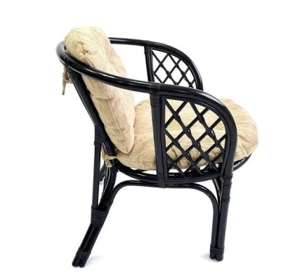 IND Кресло Багама 1 венге подушка бежевая 