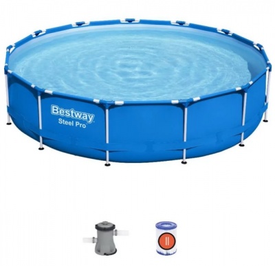 Каркасный бассейн Bestway Steel Pro Max 5612E с фильтр-насосом