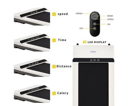 Компактная беговая дорожка DFC UMAY белая