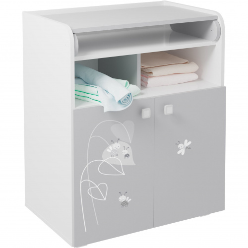 Комод Polini Kids French Amis 1270 белый/серый 