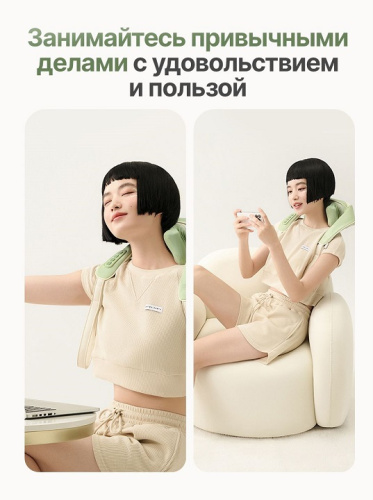 Вибромассажер для плеч и шеи DFC LAZYCLOUD зеленый