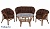 IND Комплект Багама с диваном овальный стол миндаль подушка коричневая