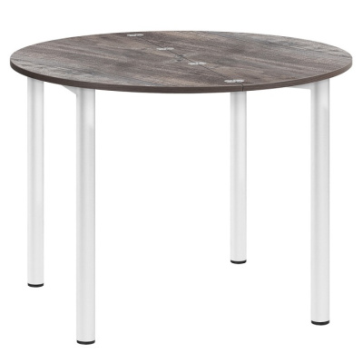 Стол-консоль Далис 2 сосна пасадена металл белый 