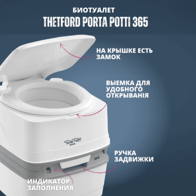 Портативный биотуалет Thetford Porta Potti Qube 365 белый