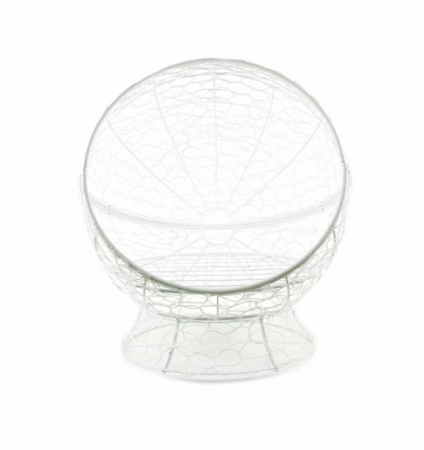 Кресло садовое M-Group Апельсин 11520106 белый ротанг красная подушка