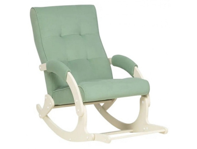 Кресло-качалка Leset Хилл с подножкой слоновая кость Velur V14