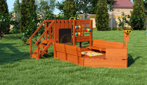 Игровой комплекс для дачи Песочный дворик Савушка-4