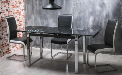 Стол обеденный SIGNAL GD017 черный хром 