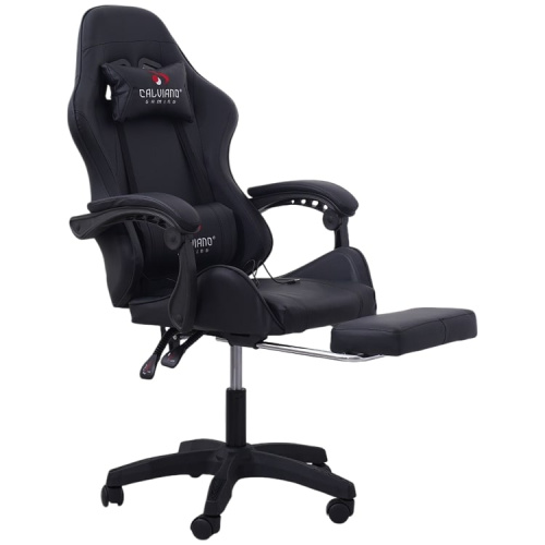 Вибромассажное кресло Calviano 1584 черное PU 