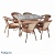 Комплект мебели Deco 6 PLUS с прямоугольным столом капучино