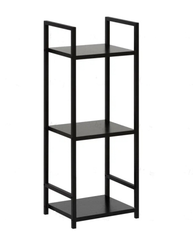 Стеллаж Leset Стилвуд 13 узкий 3 полки черный 