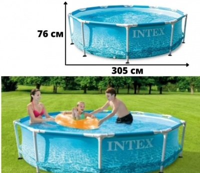 Бассейн сборный каркасный Intex Beachside Metal Frame 305x76 см 28206NP
