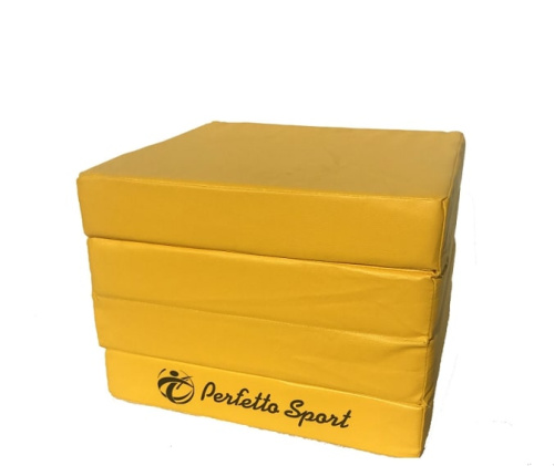 Мат № 11 100 x 100 x 10 складной 4 сложения Perfetto Sport желтый