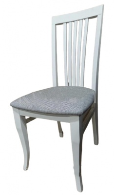 Стул МДК-99 Эмаль белая Ролан серый 