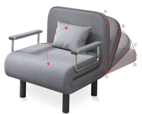 Кресло-кровать Токио 80 серый 