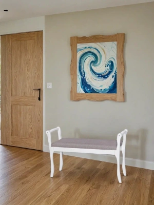 Скамья с подлокотниками Мягкая серо-розвый снег 