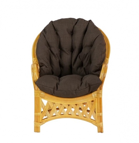 IND Комплект Черчиль кресло и овальный столик мед темная подушка 