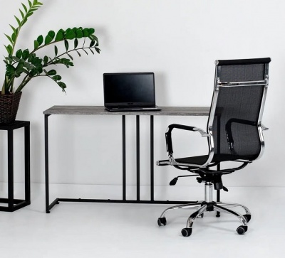 Стол-консоль Лиссабон сосна пасадена металл черный 