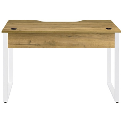 Стол геймерский Гонконг ДТ-3 130x70x75 дуб золотой металл белый 