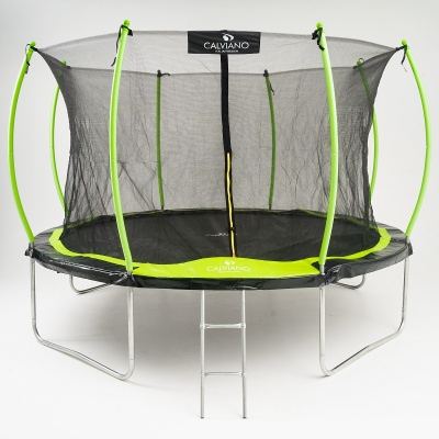 Батут с защитной сеткой Calviano 374 см 12ft INSIDE master green
