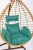 Подвесное кресло Скай 04 соломенный подушка зеленый 