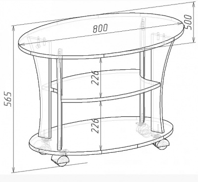 Стол журнальный Барселона венге ясень шимо светлый 2 