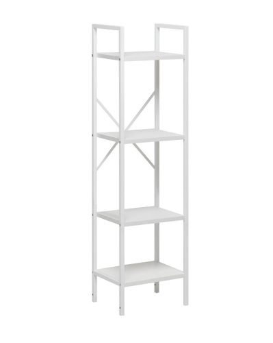 Стеллаж Leset Стилвуд 14 узкий 4 полки белый 