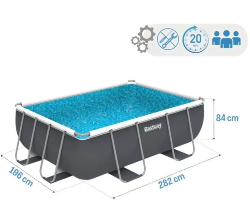 Каркасный бассейн Bestway 56629 Steel Pro MAX 282х196х84см