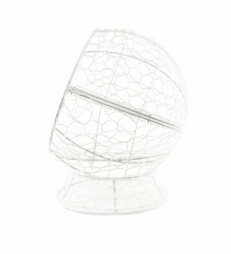 Кресло садовое M-Group Апельсин 11520109 белый ротанг серая подушка