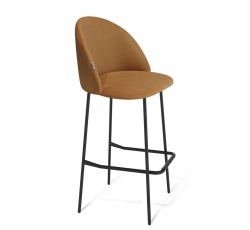 Стул барный Sheffilton SHT-ST35/S29 горчичный черный муар 
