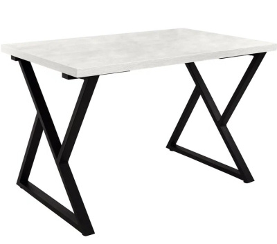 Стол Дели 160х80 дуб белый металл черный 