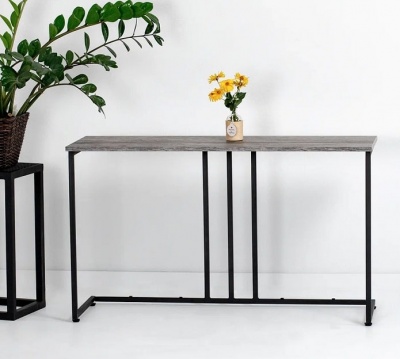 Стол-консоль Лиссабон сосна пасадена металл черный 